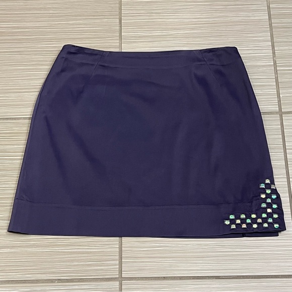 Rare Vintage Versace Jeans Couture Purple Sequin Mini Skirt - Picture 2 of 13